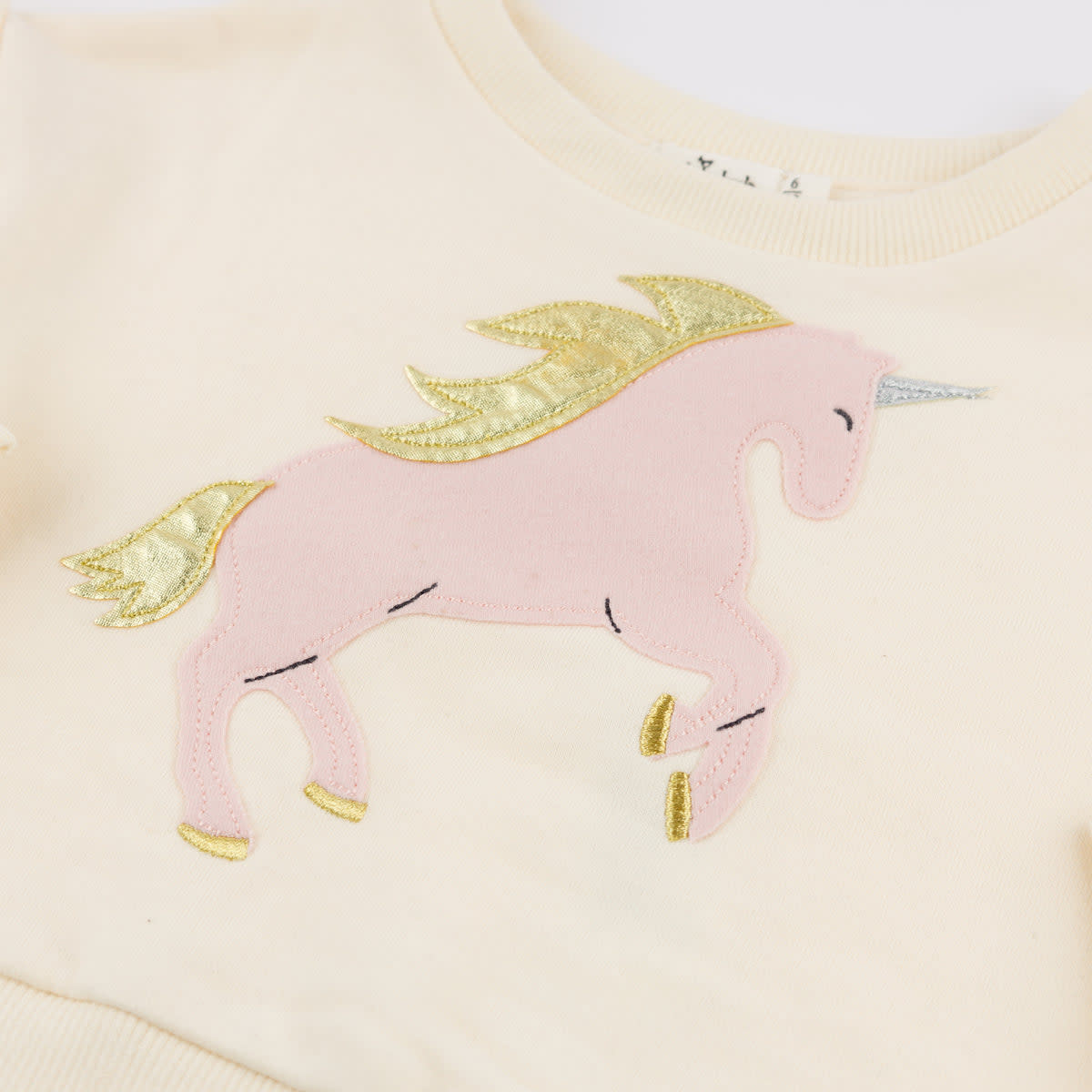 Oh Baby Oh Baby Prancing Unicorn Applique Millie Slouchy Sweatshirt