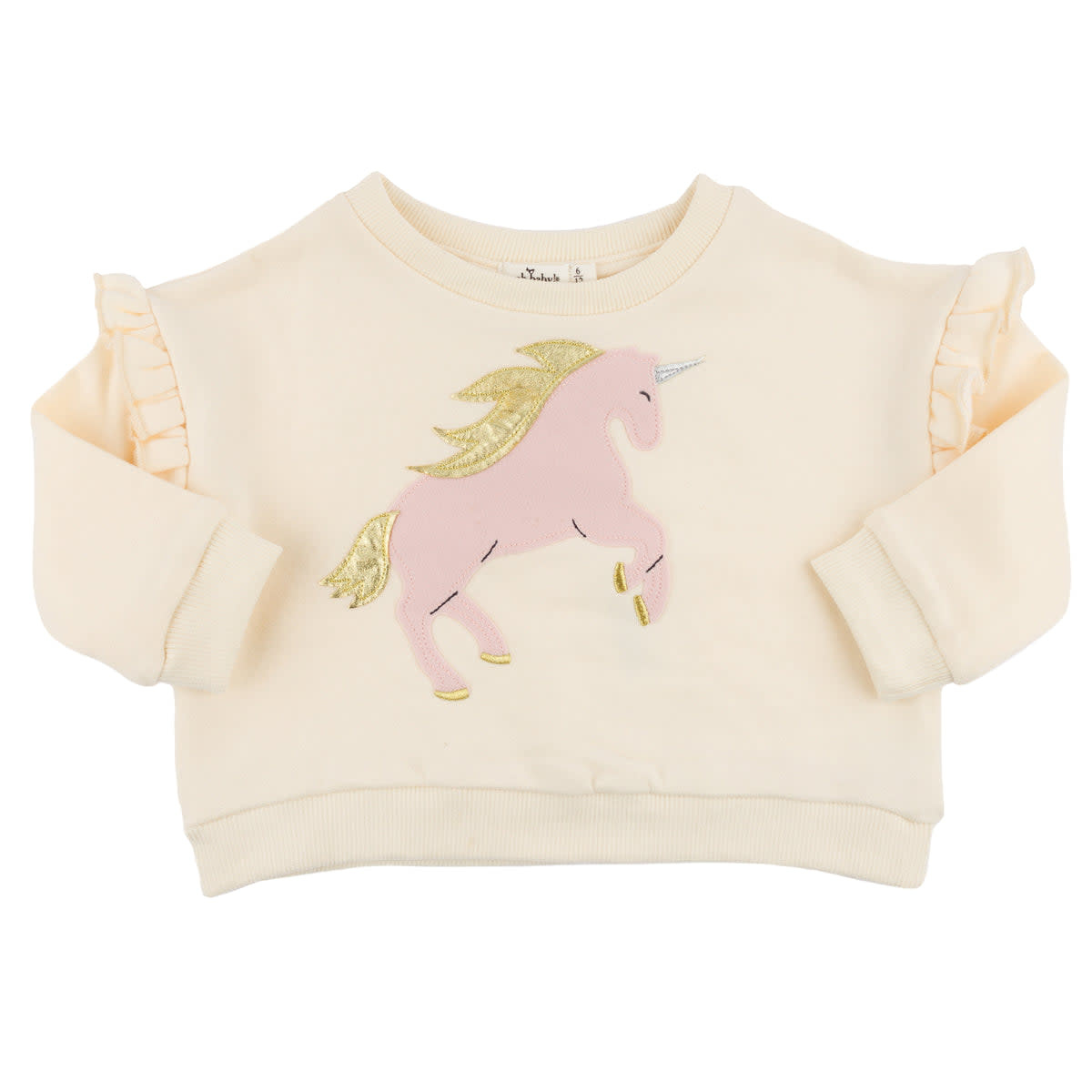 Oh Baby Oh Baby Prancing Unicorn Applique Millie Slouchy Sweatshirt