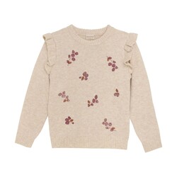 Minymo Minymo Ruffle Sleeve Floral Pullover