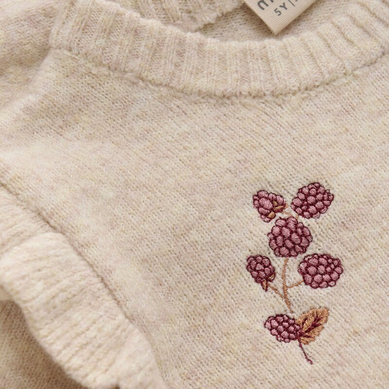 Minymo Minymo Ruffle Sleeve Floral Pullover