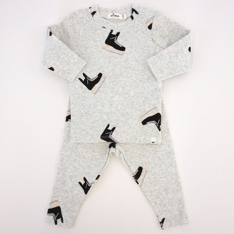 Oh Baby Oh Baby Hockey Skates Print Set