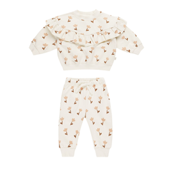 Quincy Mae Quincy Mae Tulip Ruffle Fleece Set