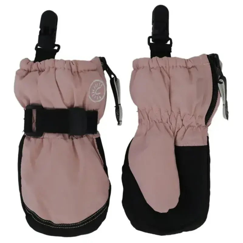 Mittens with Clips - Rose Mittens with Clips - Rose