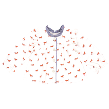 Pink Chicken Pink Chicken Tiny Horses Kalani Button Up Top