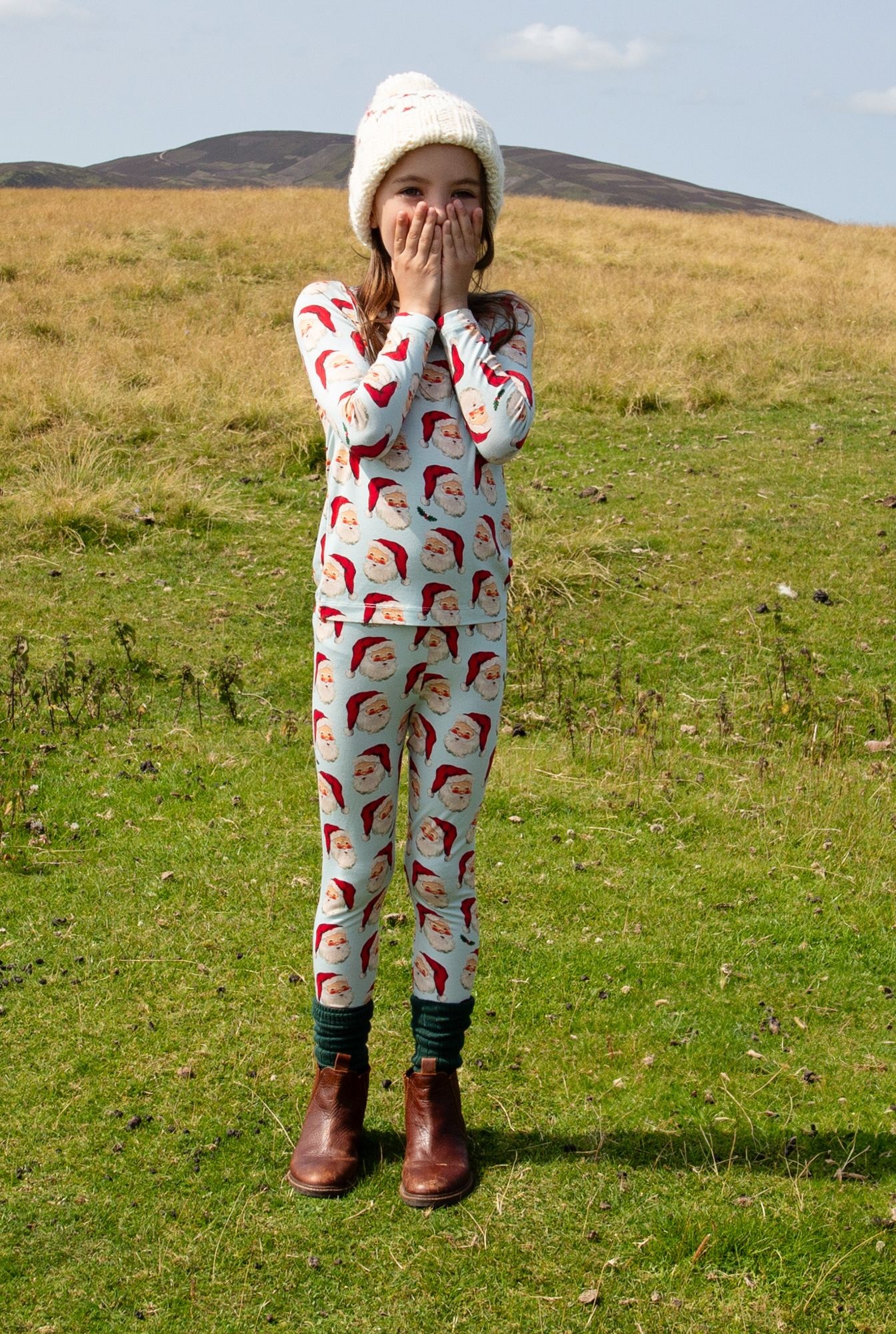 Pink Chicken Pink Chicken Vintage Santas Bamboo PJ Set