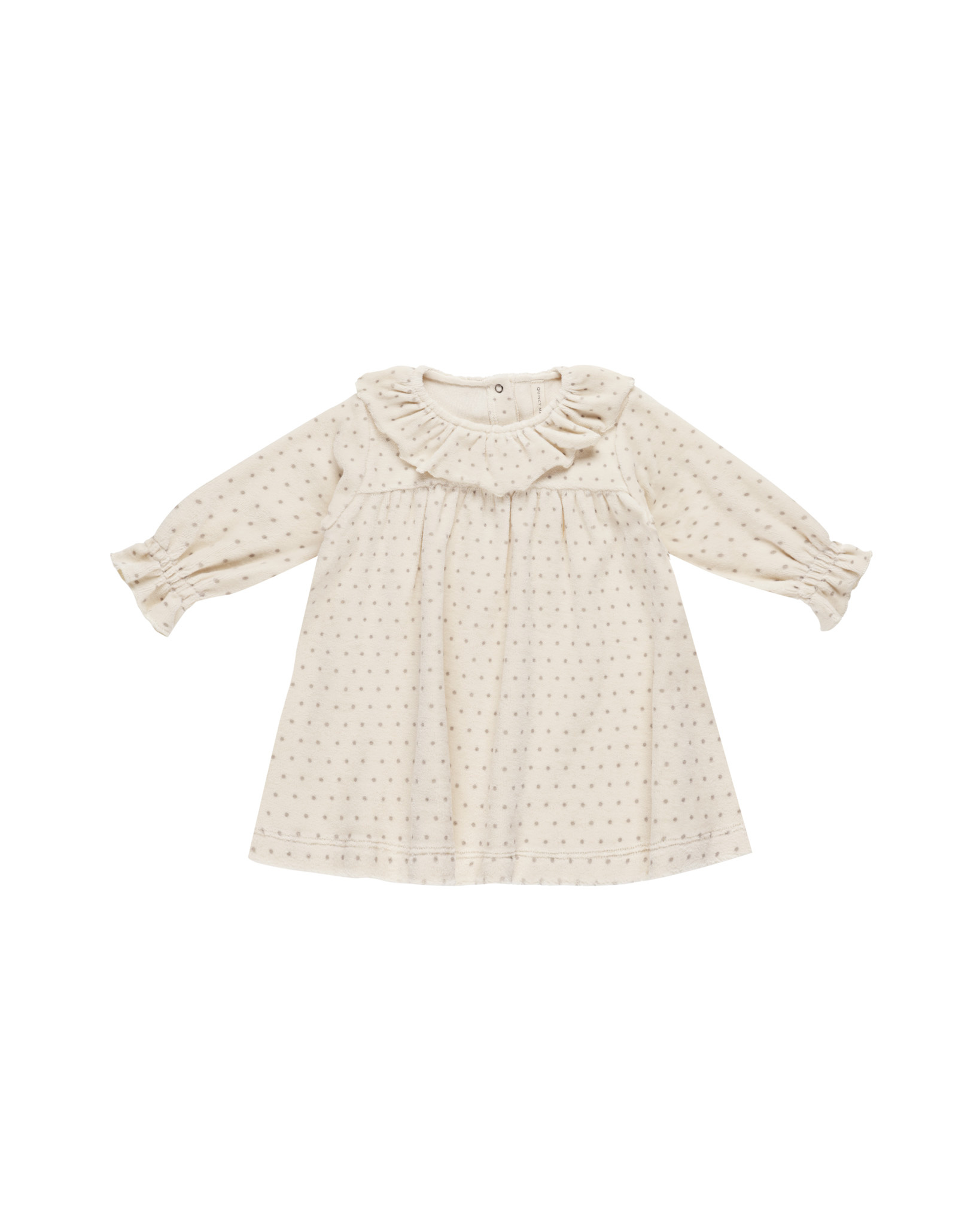 Quincy Mae Quincy Mae Polka Dot Velour Baby Dress