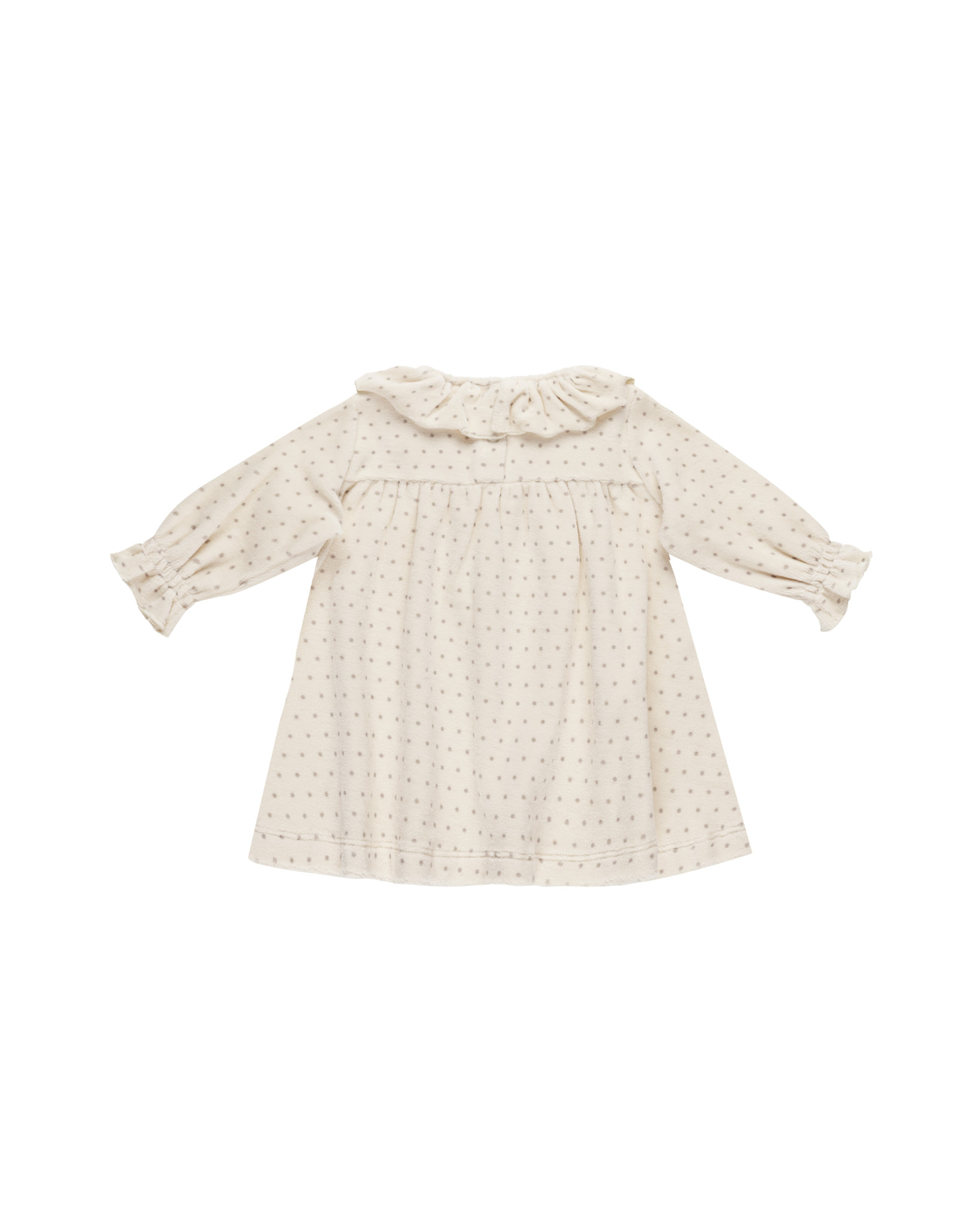 Quincy Mae Quincy Mae Polka Dot Velour Baby Dress