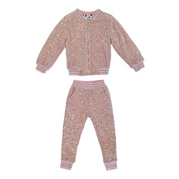 Lola & the Boys Lola & The Boys Cotton Candy Sequin Velour Set