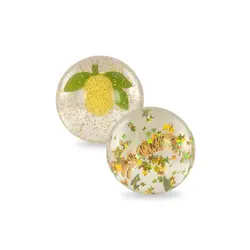 Konges Sløjd Konges Sløjd Bouncing Ball Set-Lemon/Tiger