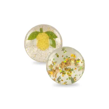 Konges Sløjd Konges Sløjd Bouncing Ball Set-Lemon/Tiger