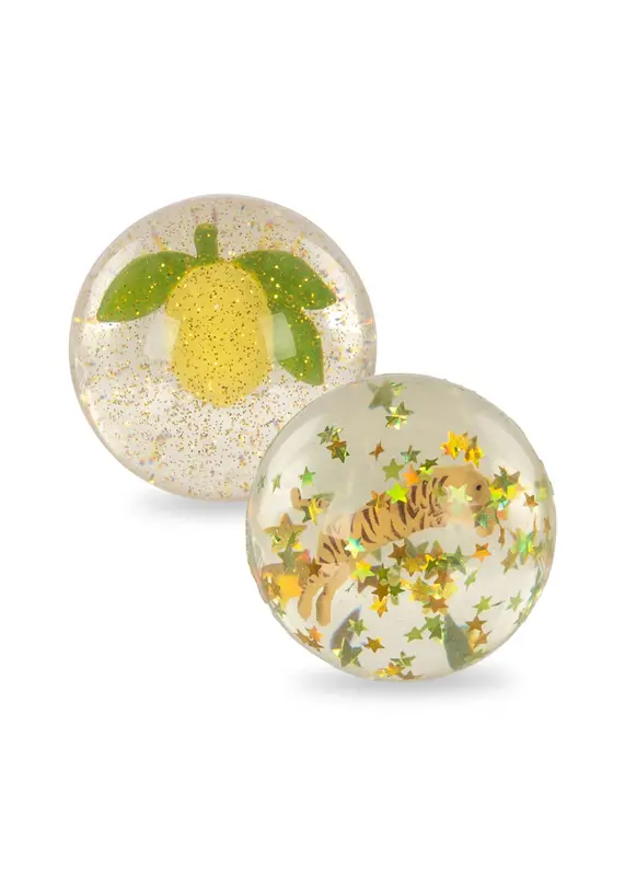 Konges Sløjd Konges Sløjd Bouncing Ball Set-Lemon/Tiger