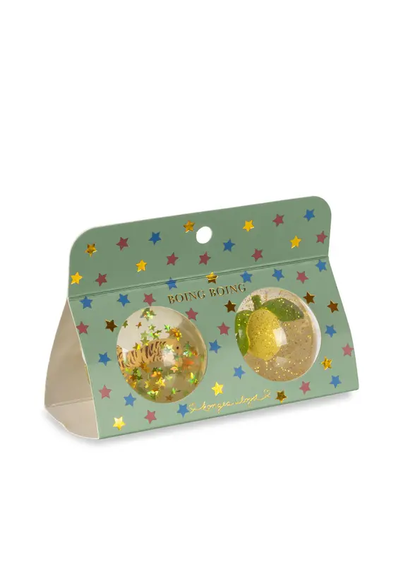 Konges Sløjd Konges Sløjd Bouncing Ball Set-Lemon/Tiger