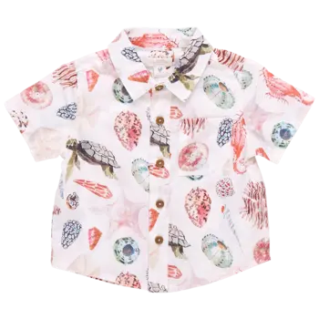 Pink Chicken Pink Chicken Watercolor Shells Jack Shirt