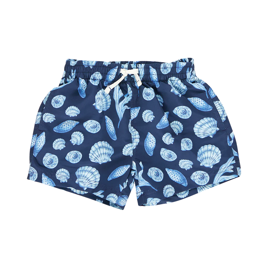 Pink Chicken Pink Chicken Watercolor Shells Swim Trunk