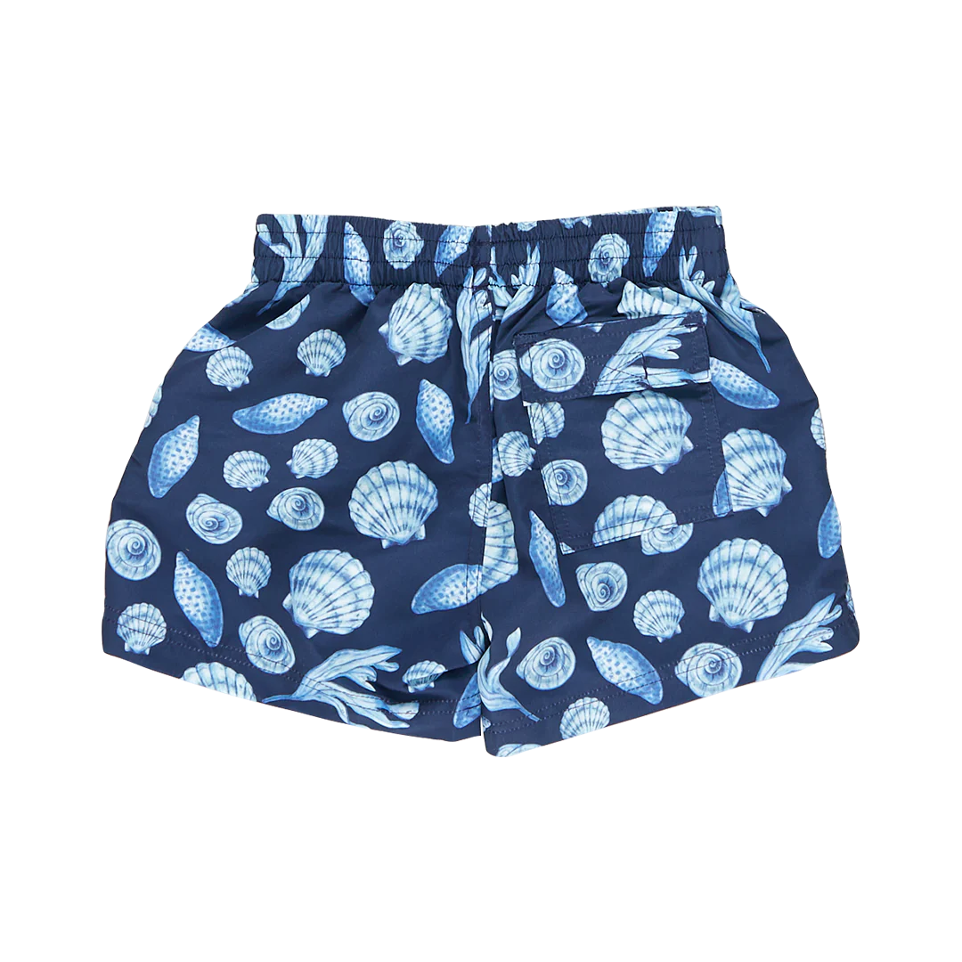 Pink Chicken Pink Chicken Watercolor Shells Swim Trunk