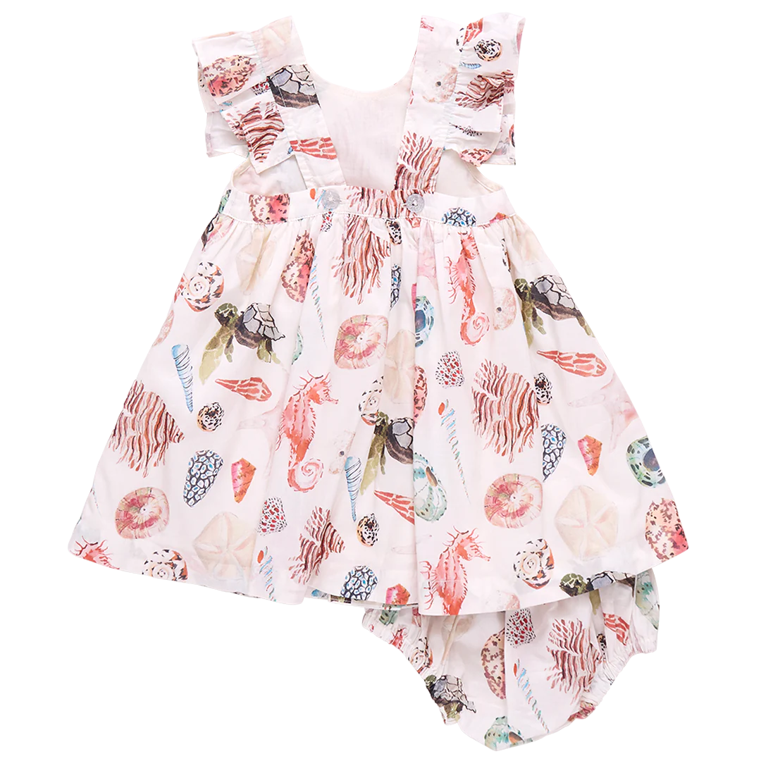 Pink Chicken Pink Chicken Liv Watercolor Shells Dress Set
