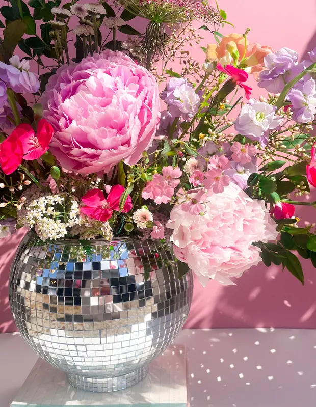 Rock Paper Scissors Disco Ball Ice Bucket/Vase