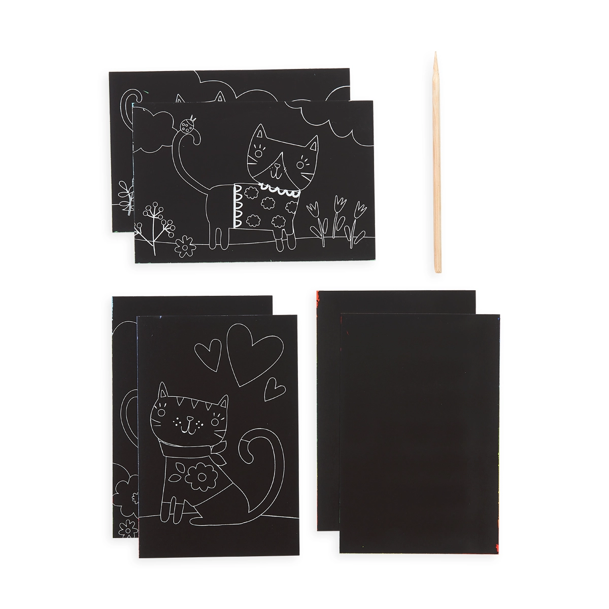 ooly Ooly Mini Scratch & Scribble Art Kit: Cutie Cats