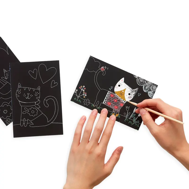 ooly Ooly Mini Scratch & Scribble Art Kit: Cutie Cats