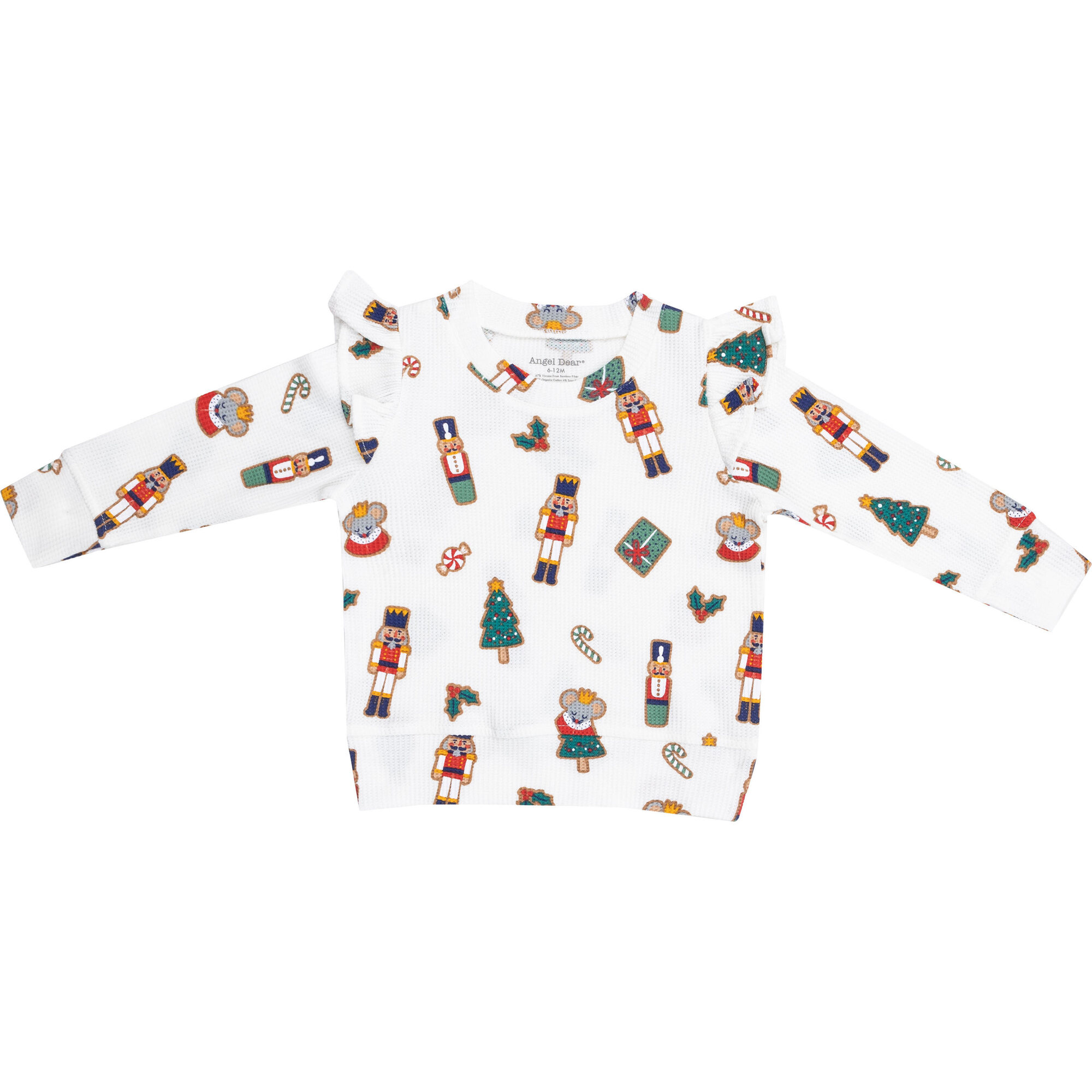 Angel Dear Angel Dear Nutcracker Christmas Cookie Ruffle Sweatshirt