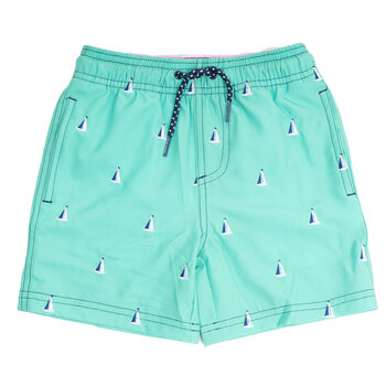 Shade Critters Shade Critters Green Sails Swim Trunks