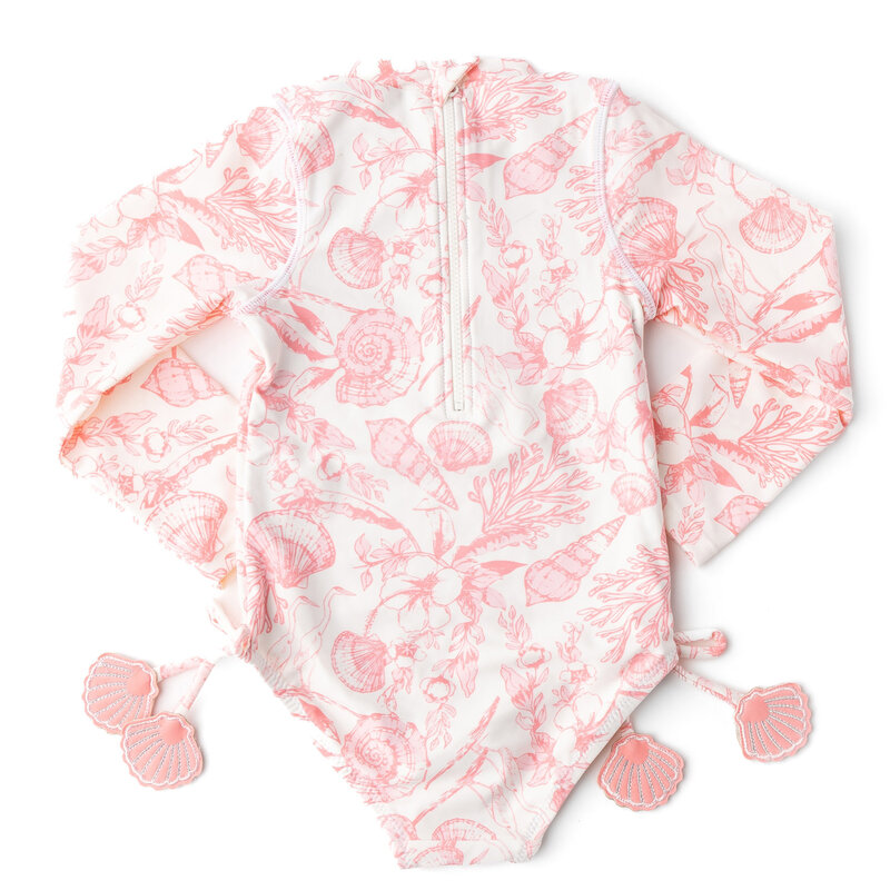 Shade Critters Shade Critters Seaside Toile Long Sleeve  Swimsuit