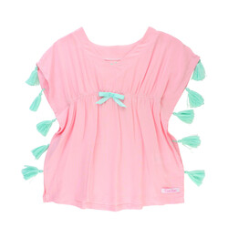 RuffleButts Rufflebutts Tassel Kaftan Cover-up