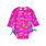 RuffleButts Rufflebutts Neon Island Time Long Sleeve One Piece Rash Guard