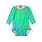 RuffleButts Rufflebutts Neon Flamingo Stripe Long Sleeve One Piece Rash Guard