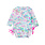 RuffleButts Rufflebutts Tropical Resort Long Sleeve Ruffle One Piece Rash Guard