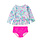 RuffleButts Rufflebutts Tropical Resort Long Sleeve Rash Guard Two Piece