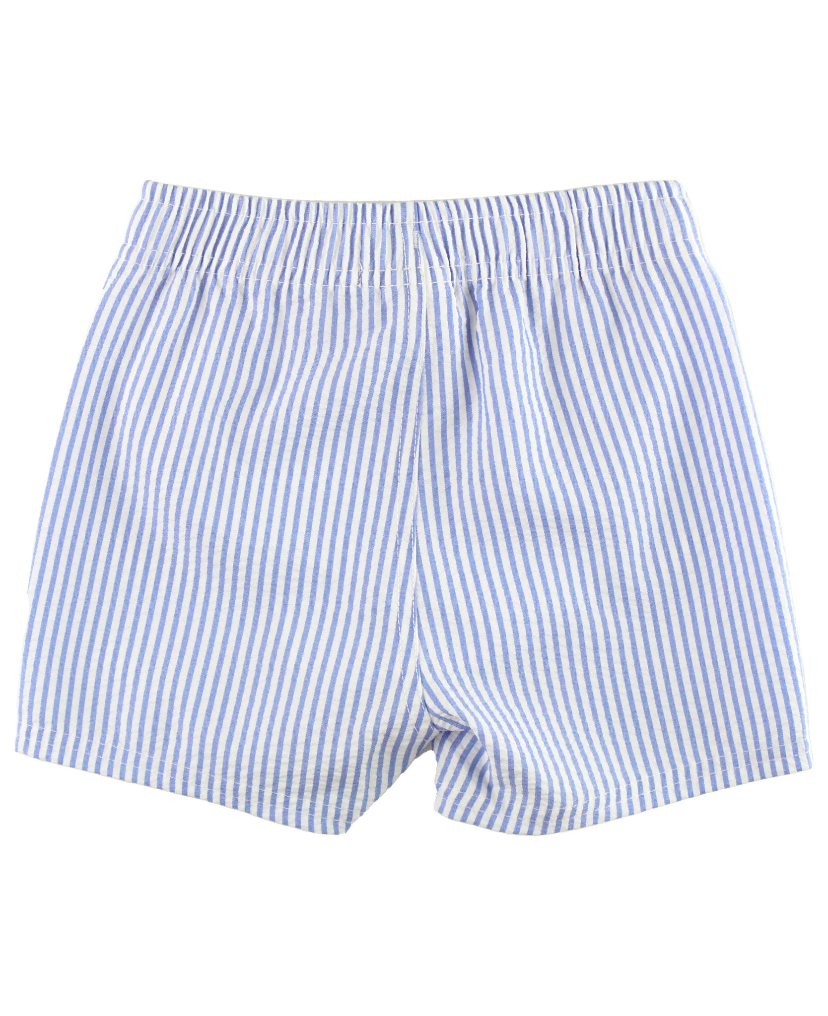 RuffleButts Rufflebutts Periwinkle Blue Seersucker Swim Trunks
