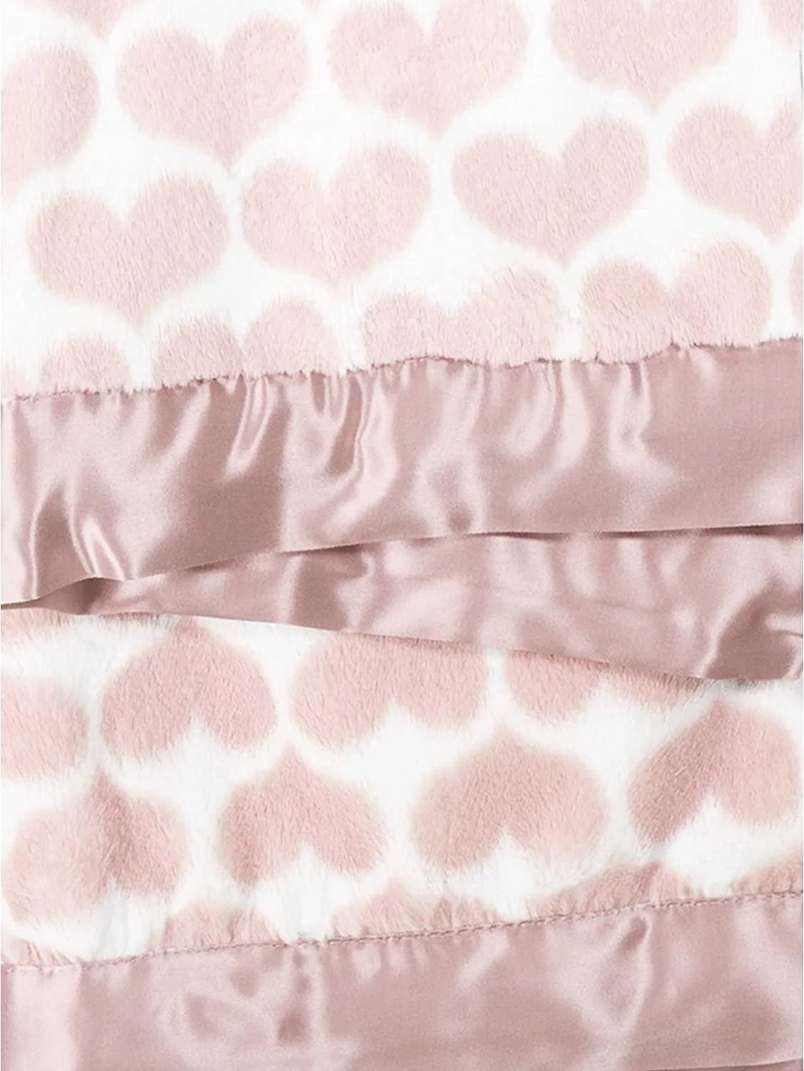 Little Giraffe Little Giraffe Heart Army Luxe Blanket- Dusty Rose