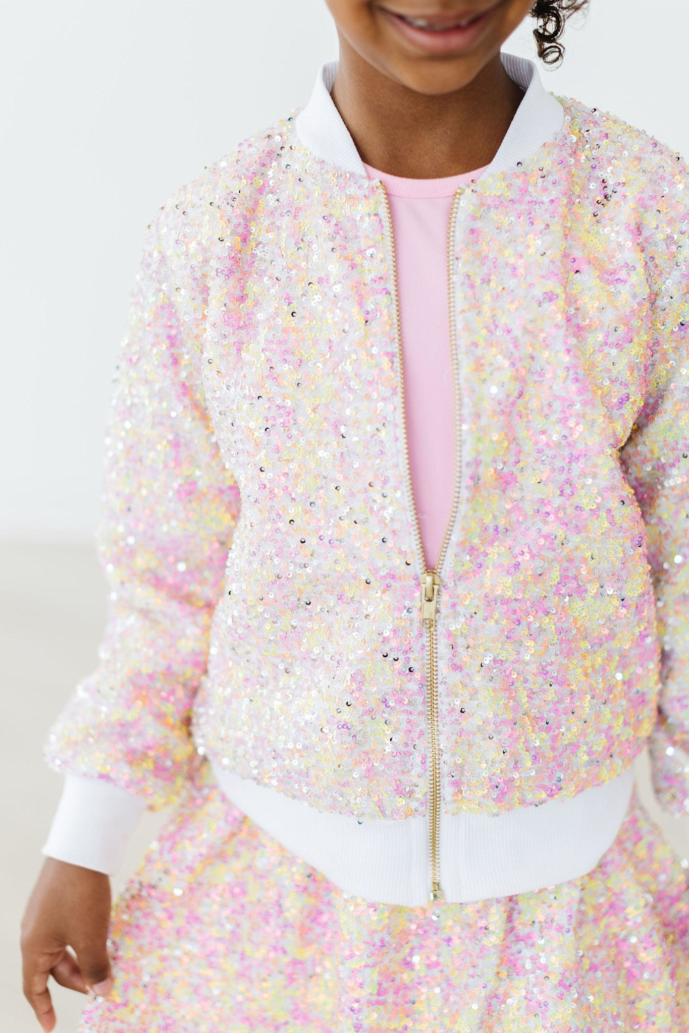 Mila & Rose Mila & Rose Spring Rainbow Sequin Jacket