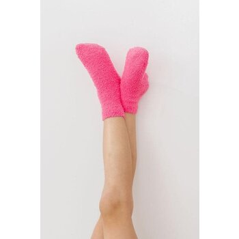 Mila & Rose Mila & Rose Bright Pink Cozy Socks