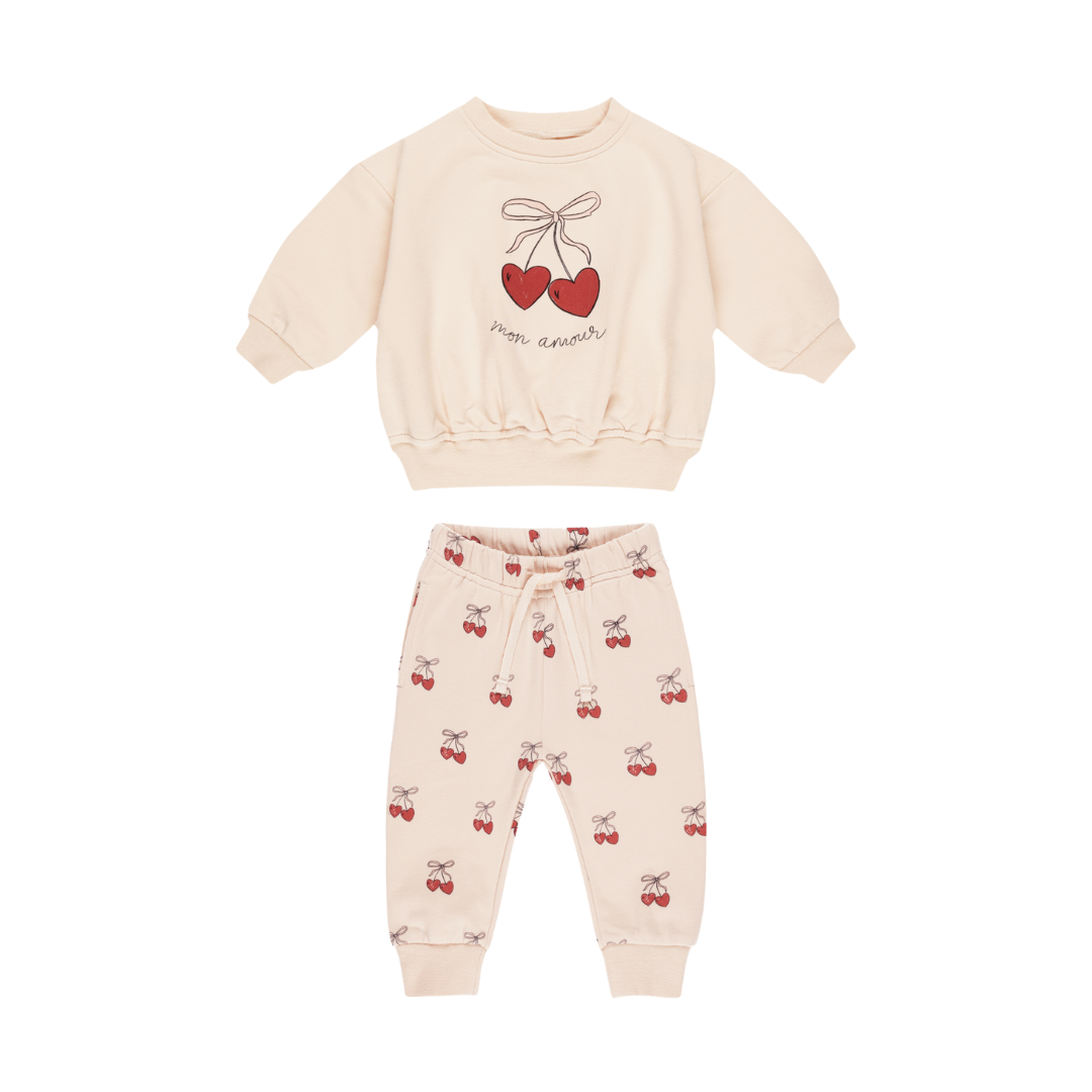 Quincy Mae Quincy Mae Mon Amour Relaxed Fleece Set