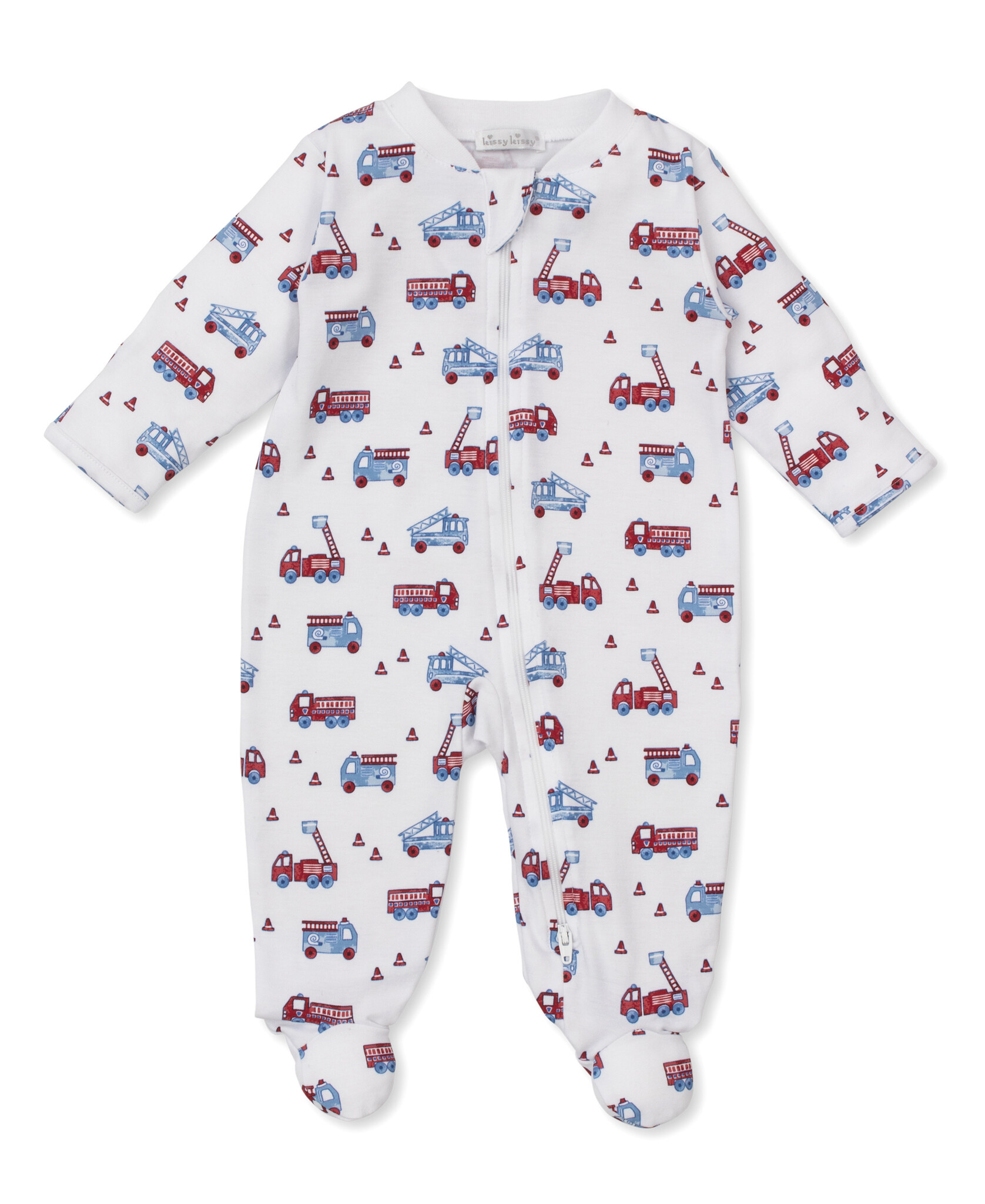 Baby Club Chic Trucks Zipped Footie main image 1
