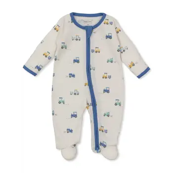 kissy kissy Kissy Kissy On The Farm Zip Footie w/ Hat Set