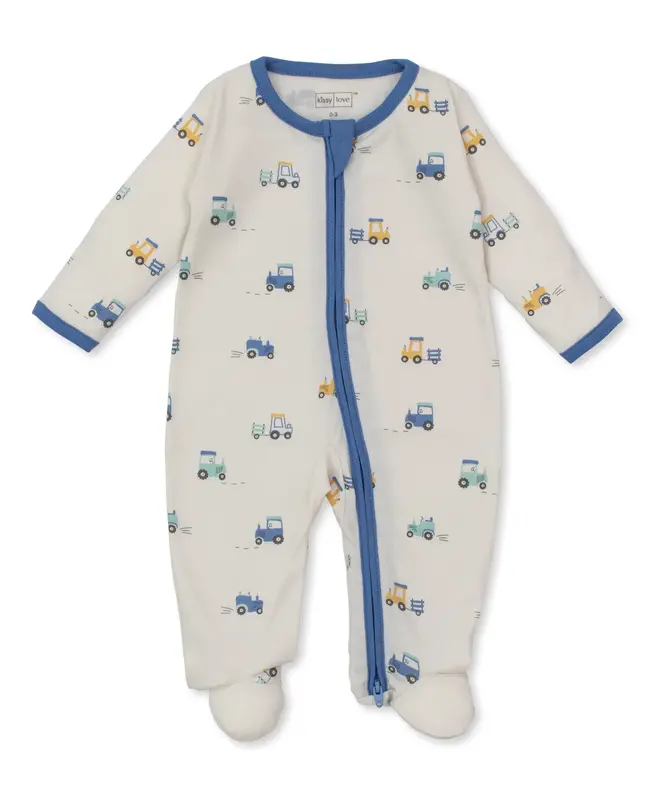 kissy kissy Kissy Kissy On The Farm Zip Footie w/ Hat Set