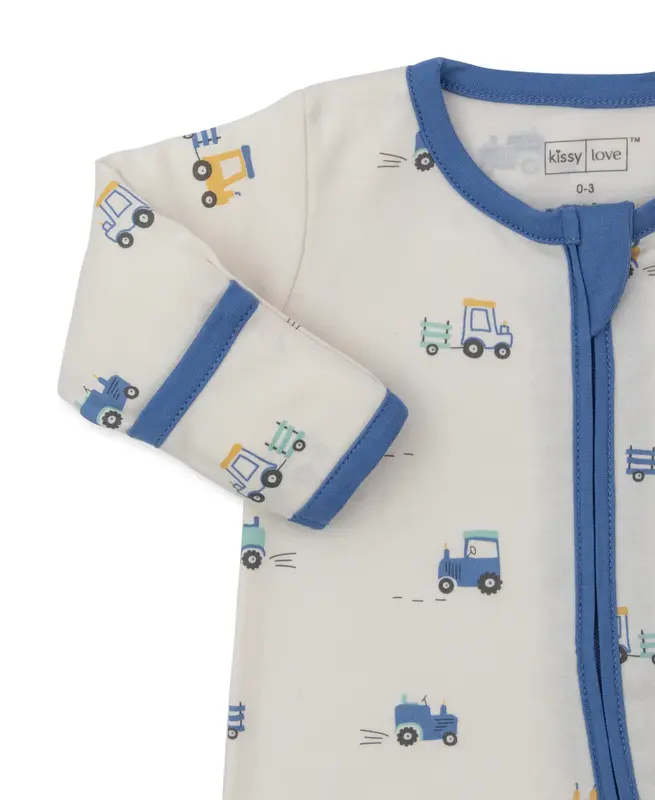 kissy kissy Kissy Kissy On The Farm Zip Footie w/ Hat Set