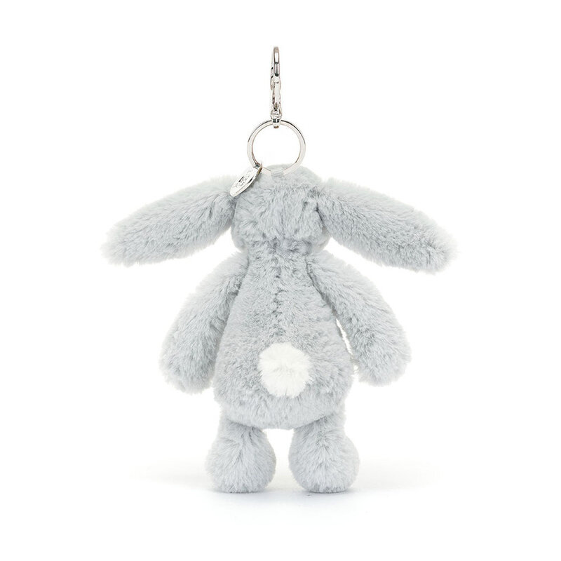 JellyCat JellyCat Bashful Silver Bunny Bag Charm