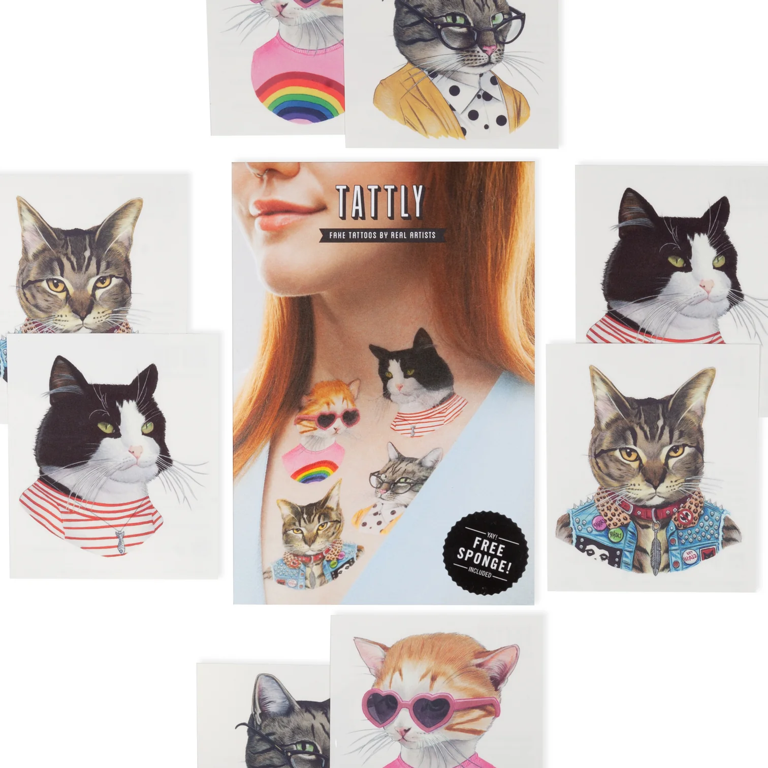 Tattly Tattly Cat Club Tattoo Set