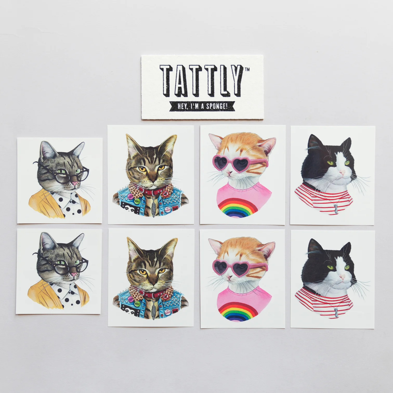 Tattly Tattly Cat Club Tattoo Set