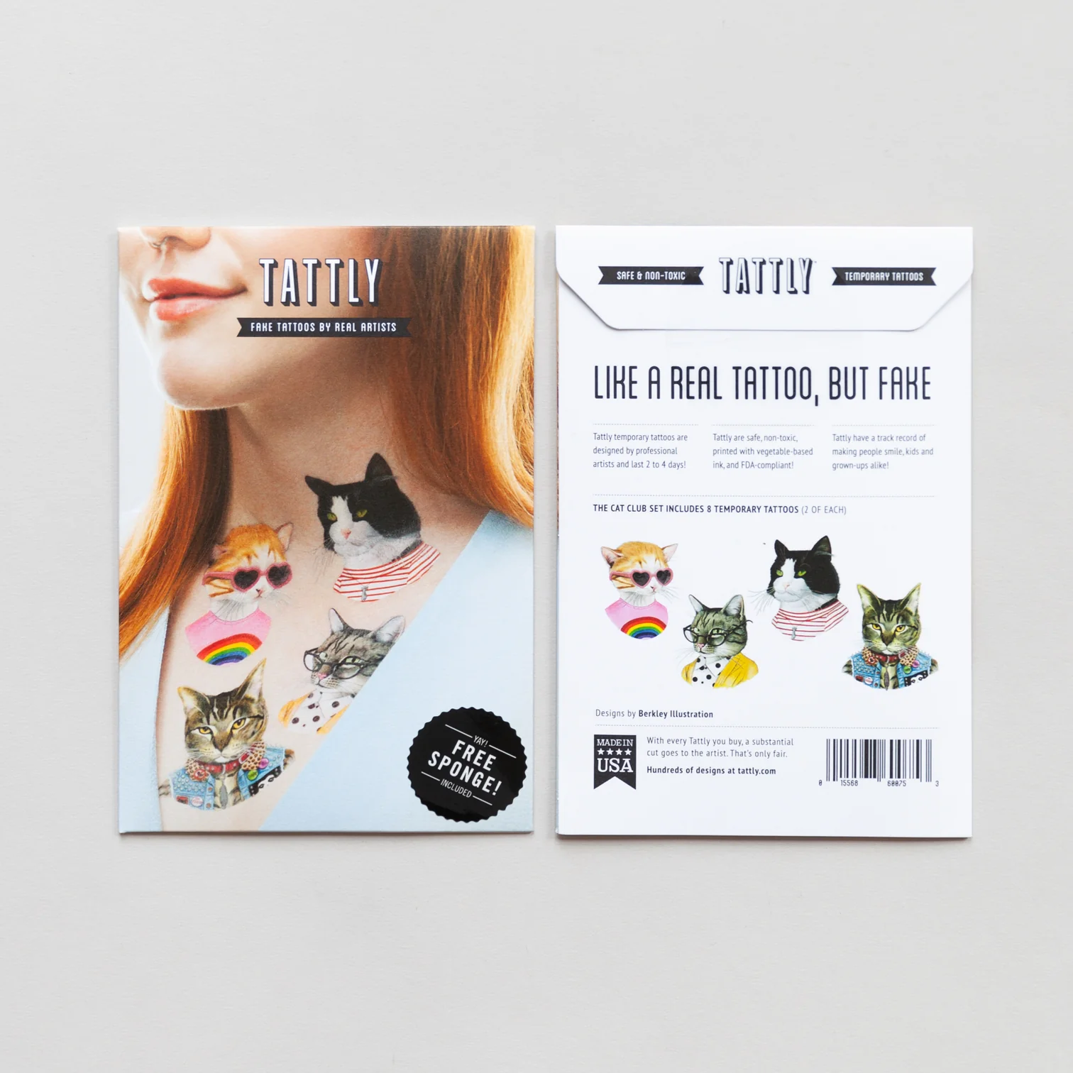 Tattly Tattly Cat Club Tattoo Set