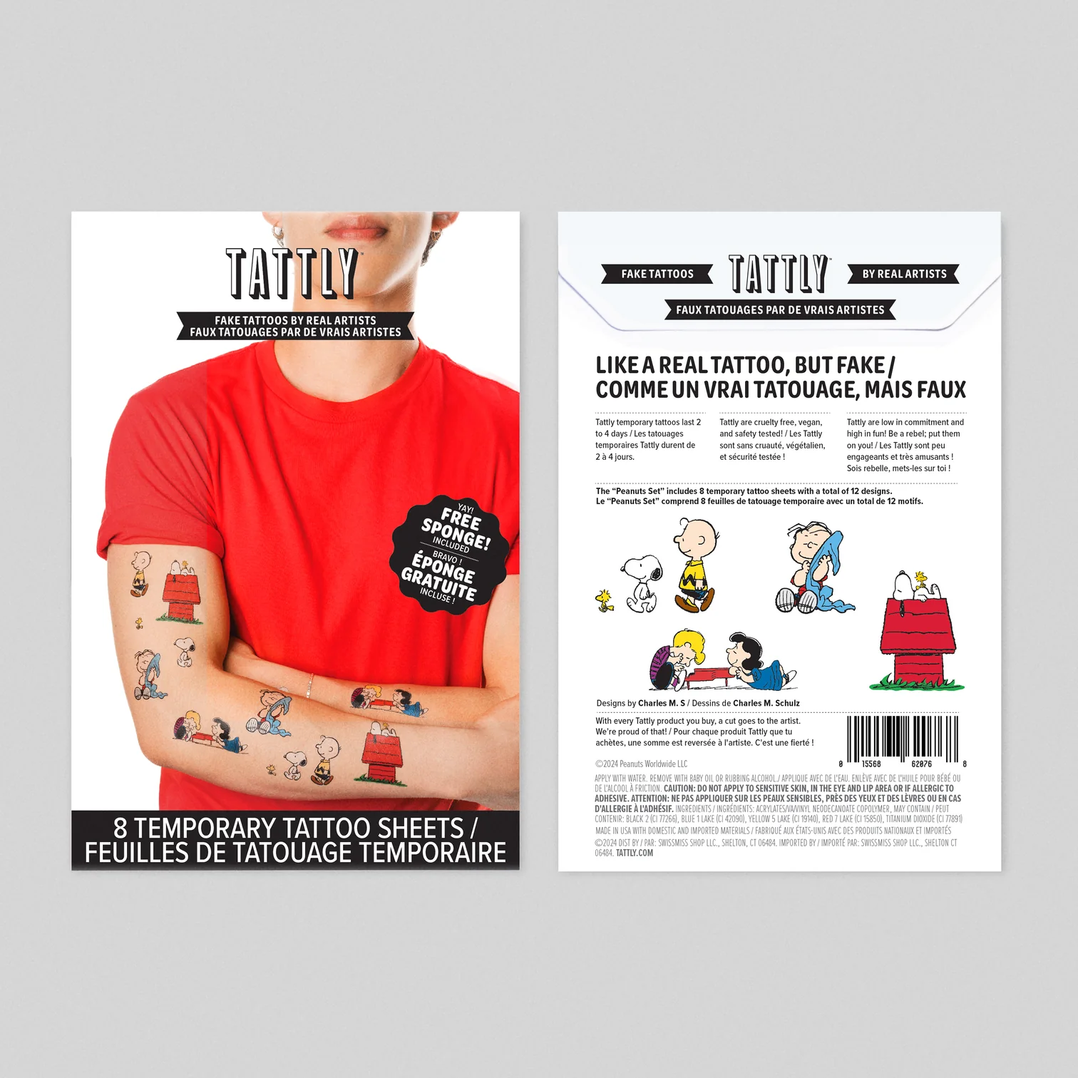 Tattly Tattly Classic Peanuts Tattoo Set