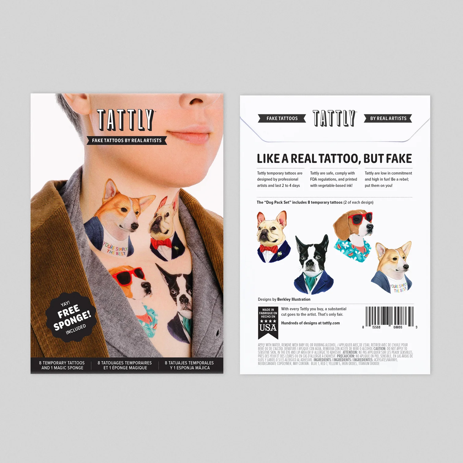 Tattly Tattly Dog Pack Tattoo Set
