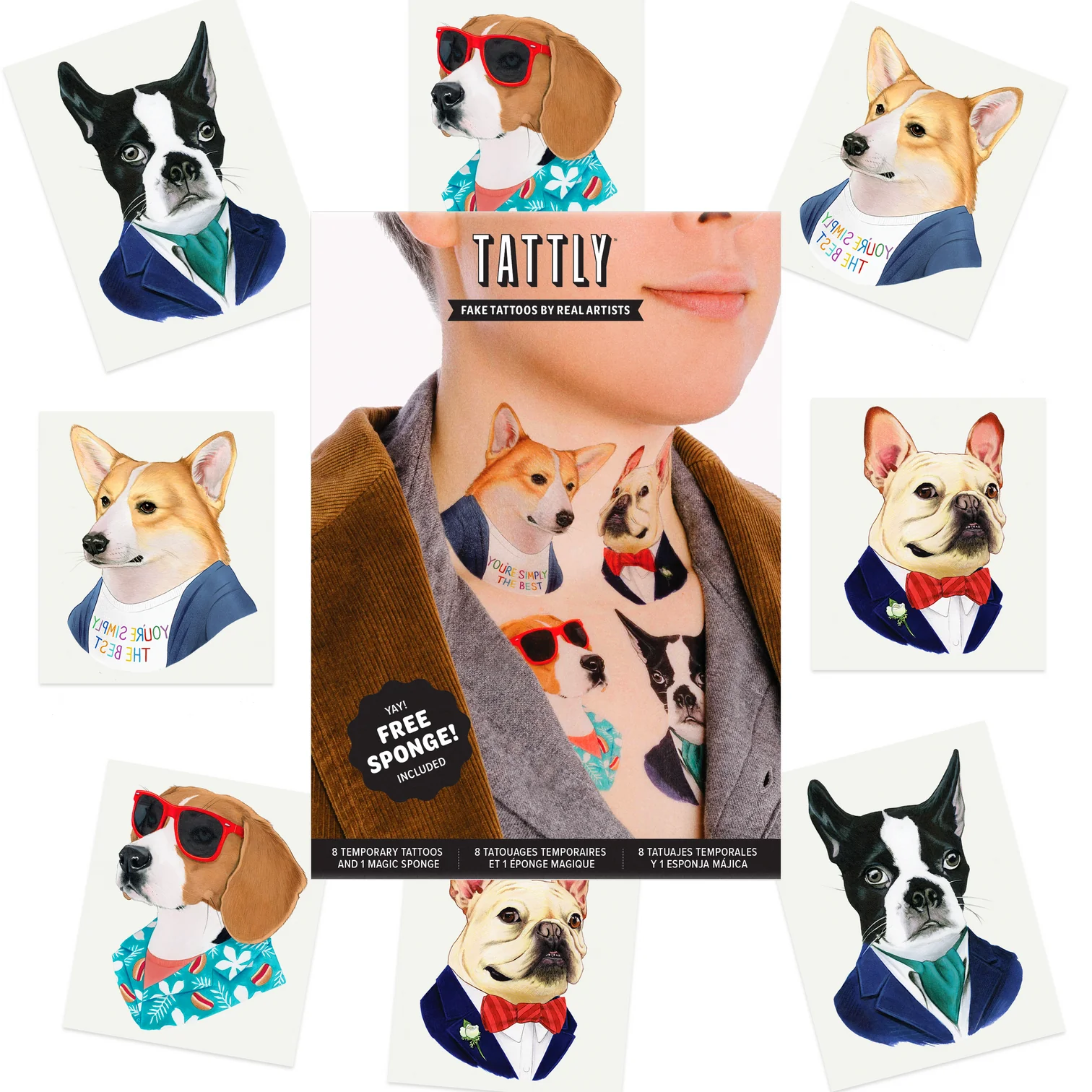 Tattly Tattly Dog Pack Tattoo Set
