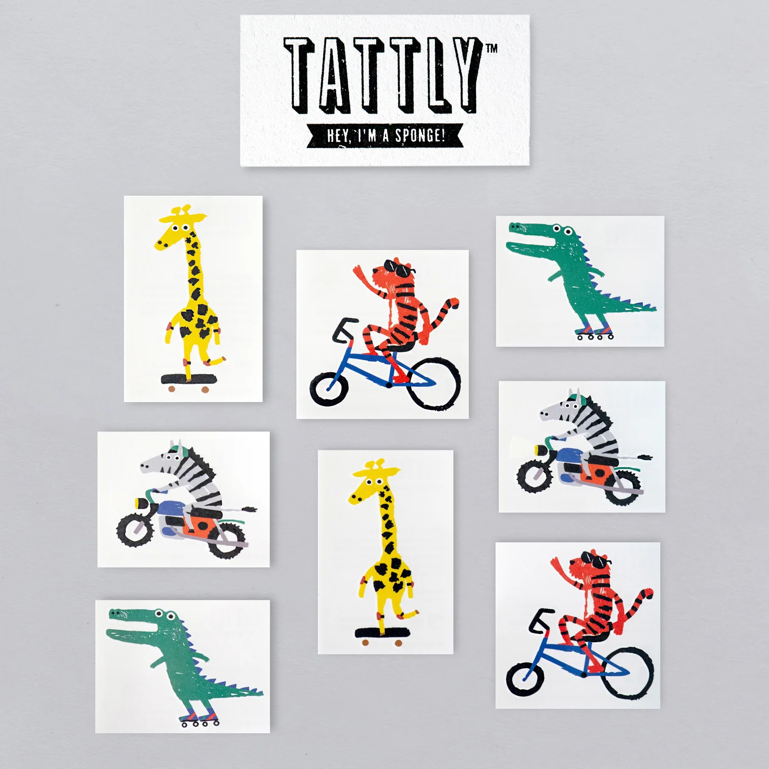 Tattly Tattly Go Go Animals Tattoo Set