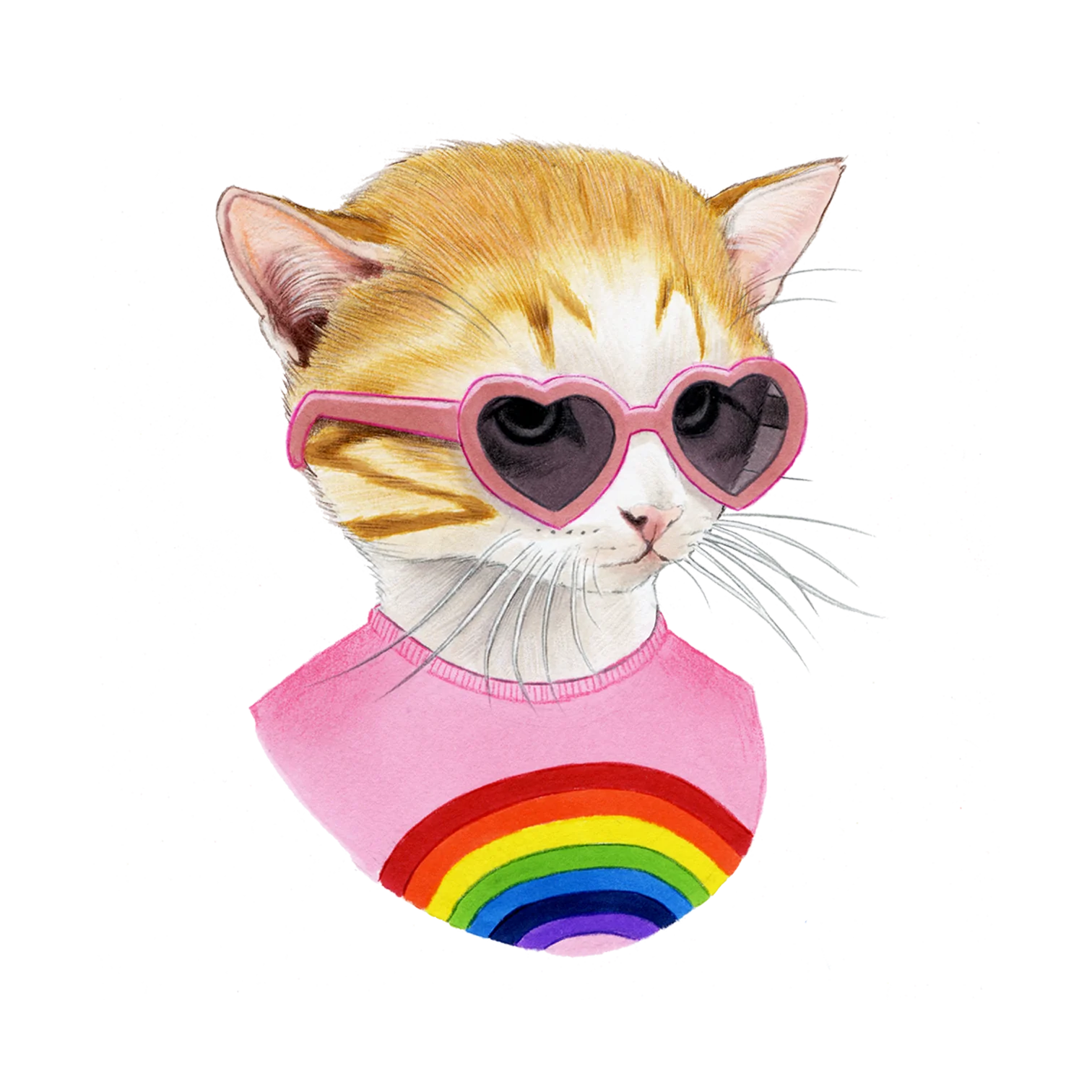 Tattly Tattly Rainbow Kitten Tattoo Pair