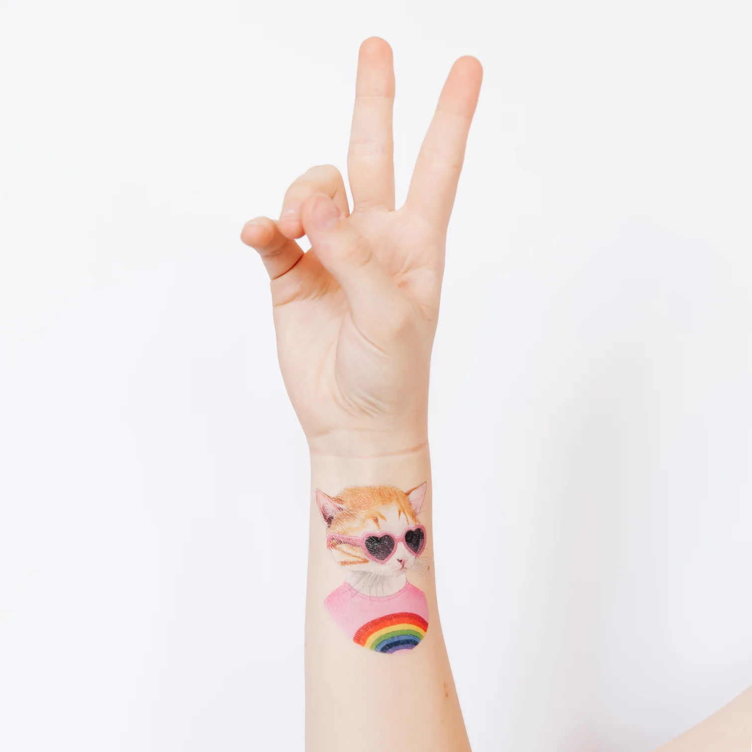 Tattly Tattly Rainbow Kitten Tattoo Pair